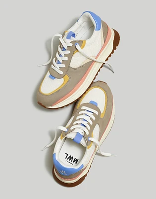 Kickoff Trainer Sneakers in Colorblock Leather & Suede | Madewell