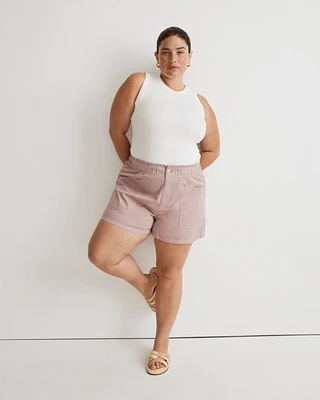 Plus Denim Pull-On Paperbag Utility Shorts: Garment-Dyed Edition | Madewell