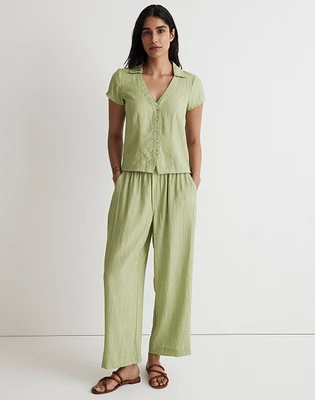 Notched V-Neck Button-Up Top | Madewell