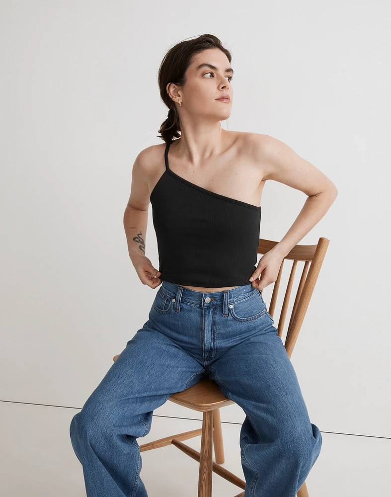 One-Shoulder Crop Tank Sleekhold | Madewell