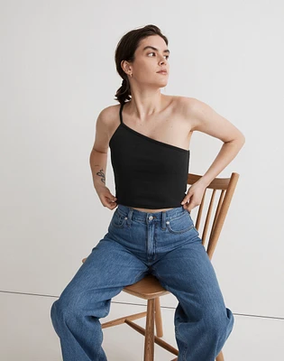 One-Shoulder Crop Tank Sleekhold | Madewell