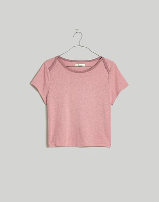 Contrast-Bib Crop Tee | Madewell