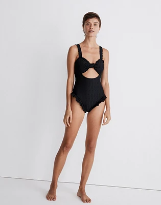 Frankies Bikinis Lucia Eyelet One-Piece Swimsuit | Madewell