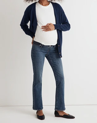 The Maternity Side-Panel Kick Out Crop Jeans Arlen Wash | Madewell