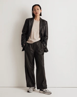 The Bedford Oversized Blazer Leather | Madewell