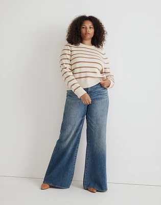 (Re)sourced Cashmere Crewneck Sweater Stripe | Madewell