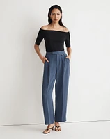 The Petite Rosedale High-Rise Straight Pant Crepe | Madewell
