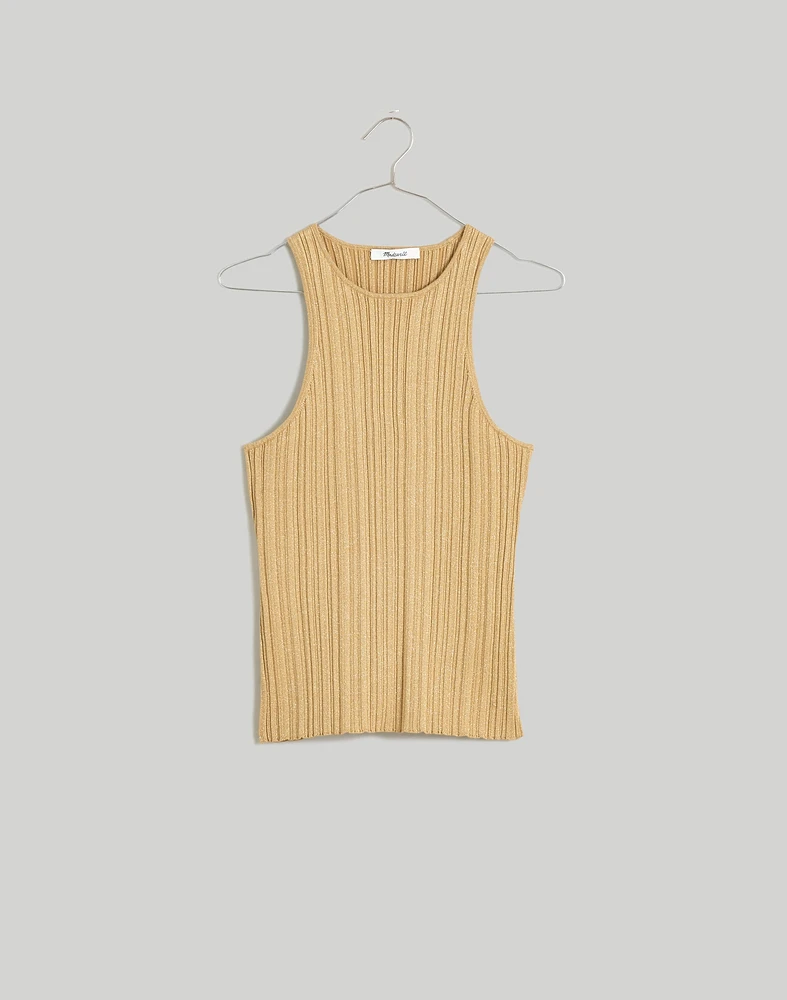 The Signature Shimmer Knit Cutaway Sweater Tank | Madewell