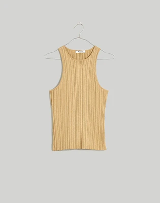 The Signature Shimmer Knit Cutaway Sweater Tank | Madewell