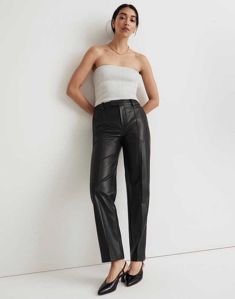Madewell x Aimee Song Slim Tapered Pants in Faux Leather | Madewell