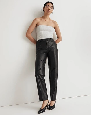 Madewell x Aimee Song Slim Tapered Pants in Faux Leather | Madewell