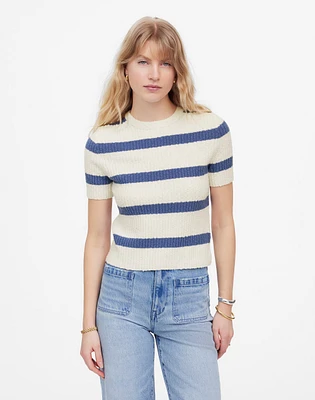 Bouclé-Knit Crewneck Sweater Tee | Madewell