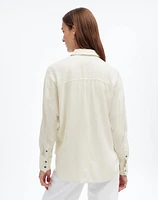 Heathered Flannel Dolman Button-Up Shirt | Madewell