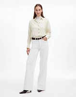 Heathered Flannel Dolman Button-Up Shirt | Madewell