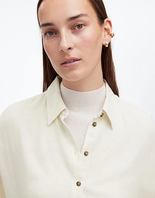 Heathered Flannel Dolman Button-Up Shirt | Madewell