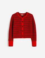 Waffle-Knit Wool Cardigan in Stripe | Madewell