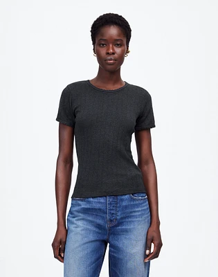 Madewell x LESET Pointelle Slim-Fit Tee |