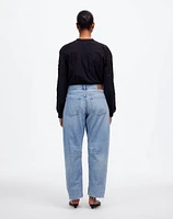 The Curvy Darted Barrel-Leg Jean Edmonson Wash: Raw Hem Edition | Madewell