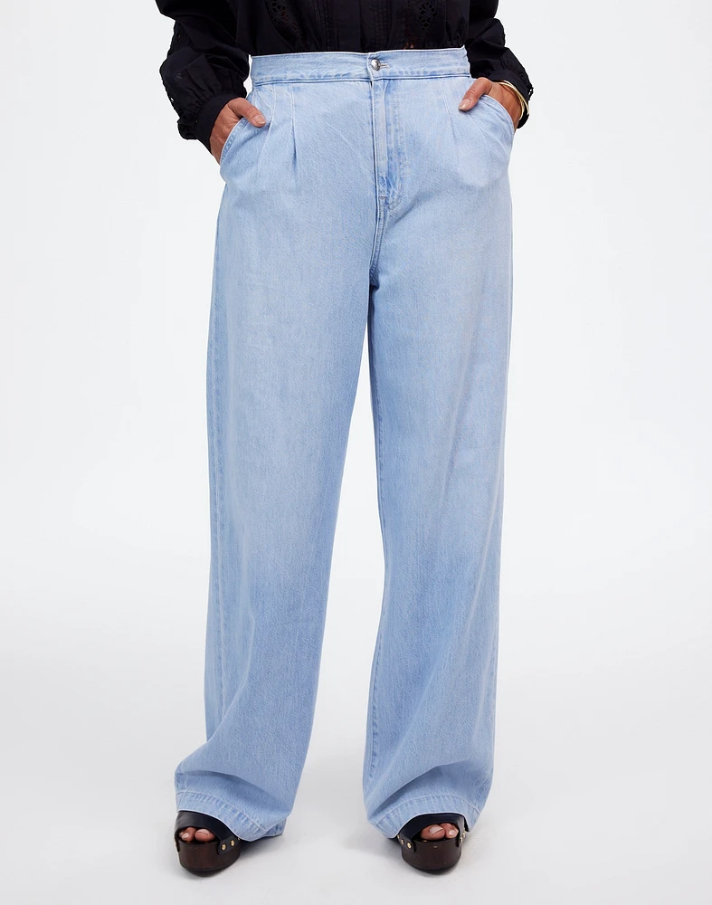 The Curvy Harlow Wide-Leg Denim Trouser Noll Wash: Airy Edition | Madewell