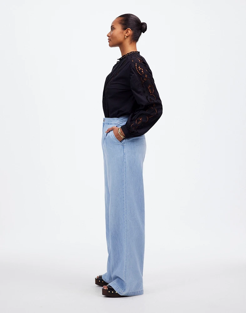 The Curvy Harlow Wide-Leg Denim Trouser Noll Wash: Airy Edition | Madewell