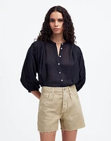 Pleated Low-Slung Denim Shorts: Airy Edition | Madewell