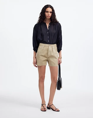 Pleated Low-Slung Denim Shorts: Airy Edition | Madewell