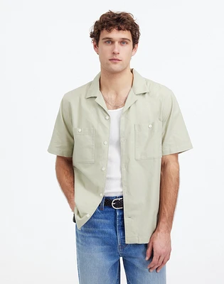 Camp Collar Short-Sleeve Shirt Everyday Twill | Madewell