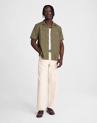 Camp Collar Short-Sleeve Shirt Everyday Twill | Madewell