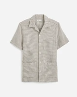 Basketweave Short-Sleeve Button-Up | Madewell