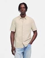 Button-Up Short-Sleeve Shirt Cotton-Linen Blend | Madewell