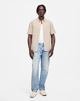Button-Up Short-Sleeve Shirt Cotton-Linen Blend | Madewell