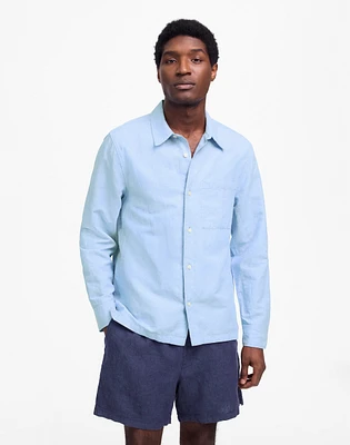 Button-Up Shirt Cotton-Linen Blend | Madewell