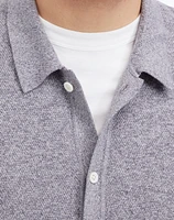 Marled Cotton Button-Up Sweater Polo | Madewell