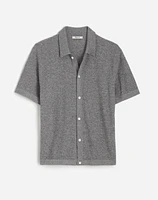 Marled Cotton Button-Up Sweater Polo | Madewell