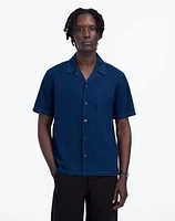 Indigo-Dyed Camp Collar Shirt | Madewell