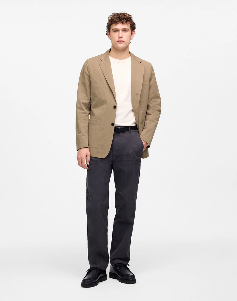 Unstructured Three-Button Blazer Cotton Blend | Madewell