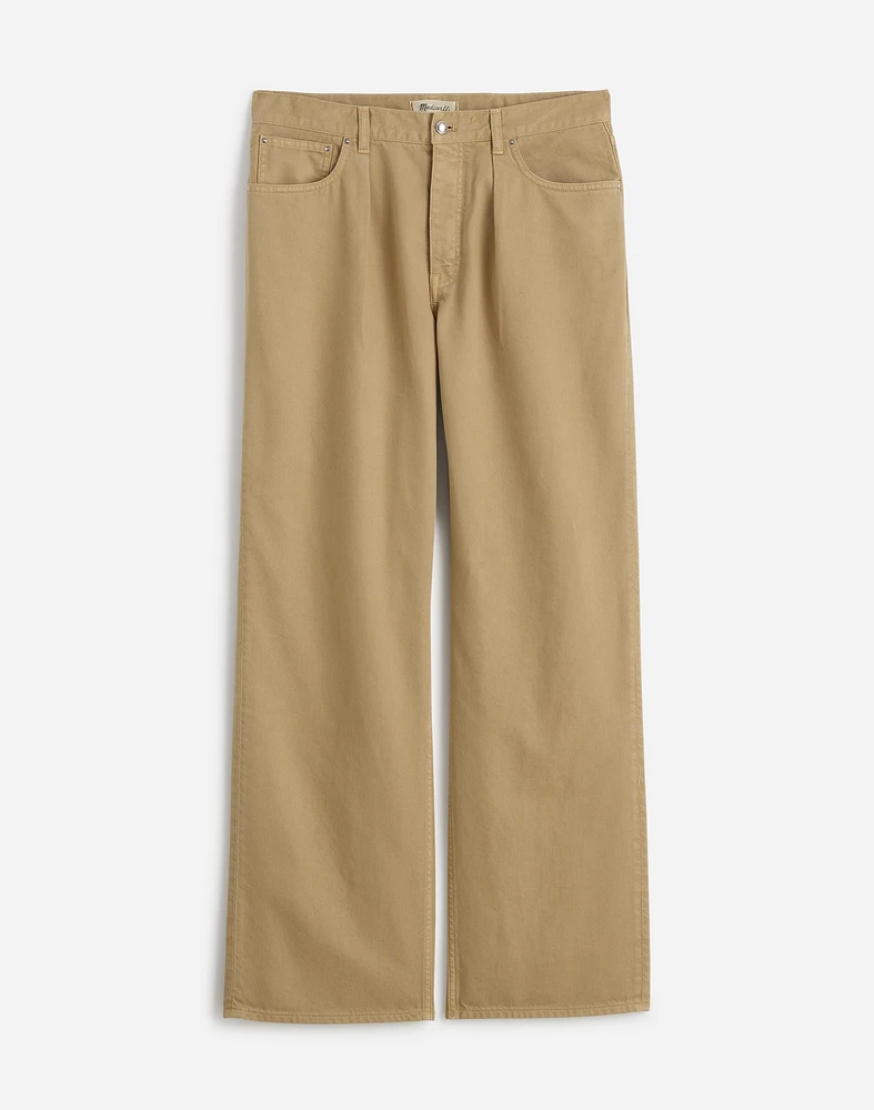 Pleated Low-Slung Baggy Jean Garment Dye: Airy Denim Edition | Madewell