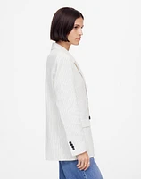 Relaxed Blazer Pinstripe Linen Blend | Madewell