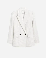 Relaxed Blazer Pinstripe Linen Blend | Madewell