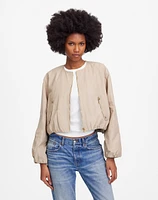 Bubble-Sleeve Bomber Jacket | Madewell