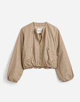 Bubble-Sleeve Bomber Jacket | Madewell