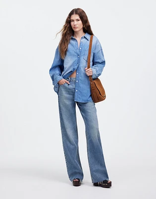 Denim Oversized Button-Up Shirt Marnie Wash | Madewell