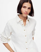 Denim Classic Button-Up Shirt Pinstripe | Madewell