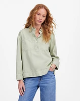 Denim Popover Shirt Garment Dye | Madewell