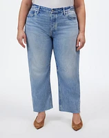 The Plus Darted Barrel-Leg Jean Edmonson Wash: Raw Hem Edition | Madewell