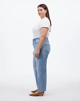 The Plus Darted Barrel-Leg Jean Edmonson Wash: Raw Hem Edition | Madewell