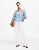 Ruffled Puff-Sleeve Top | Madewell