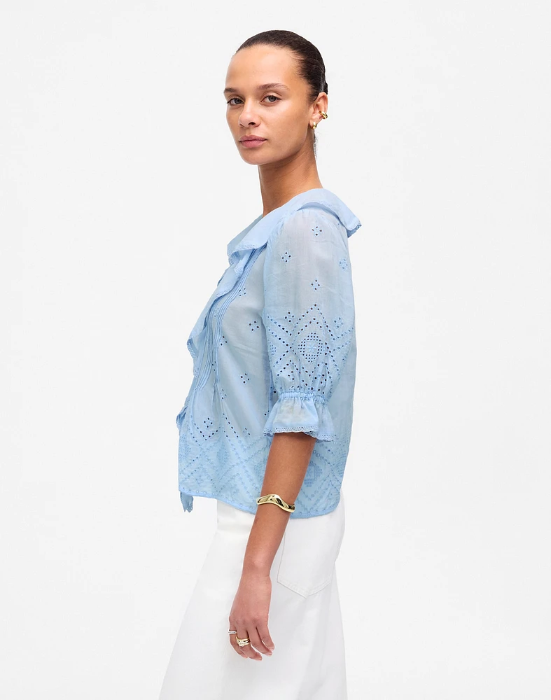Ruffled Puff-Sleeve Top | Madewell