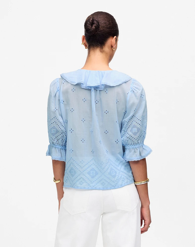 Ruffled Puff-Sleeve Top | Madewell