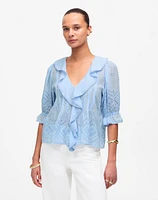Ruffled Puff-Sleeve Top | Madewell